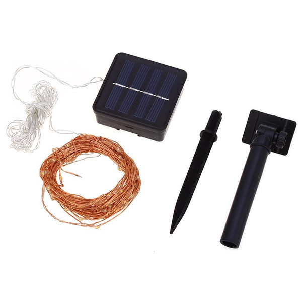 12m 120 LED Solar Lamps Copper Wire Fairy String Patio Lights Waterproof Garden Christmas Wedding Party Decoration Outdoor