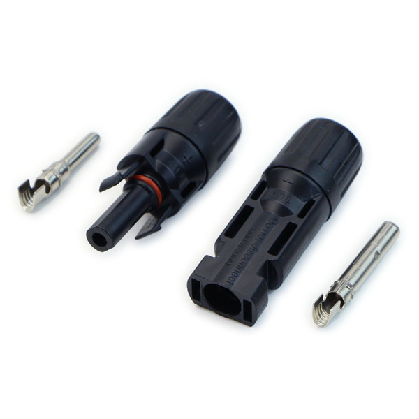 1 Pairs MC4 Male/ Female Solar Panel Cable Connectors,MC4 Connector Male/ Female Safety Seal Ring Waterproof Solar Panel Cable Connectors