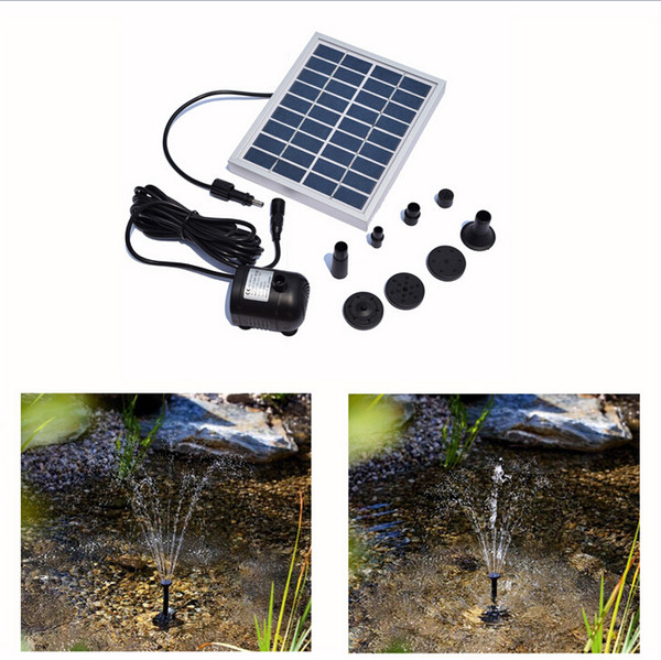 Small Type Solar Pump Landscape Pool Garden Fountains 9V 2W Solar Power Decorative Fountain Water Pumps Garden Pond Submersible Watering