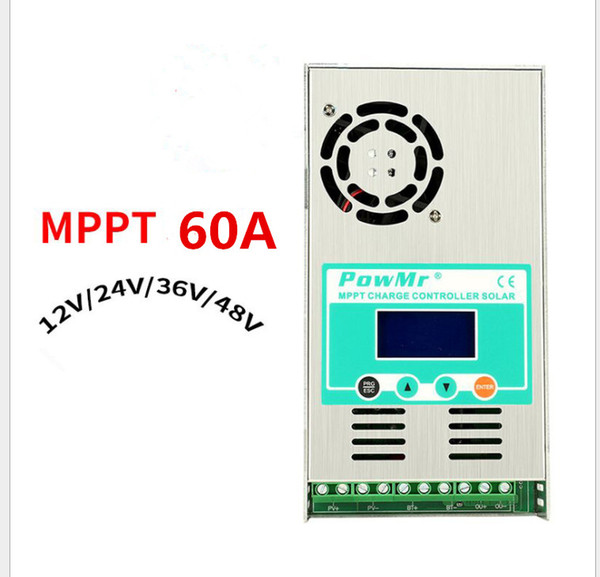 Wide voltage input MPPT 12V24V36V48V 60A solar controller LCD Backlight display