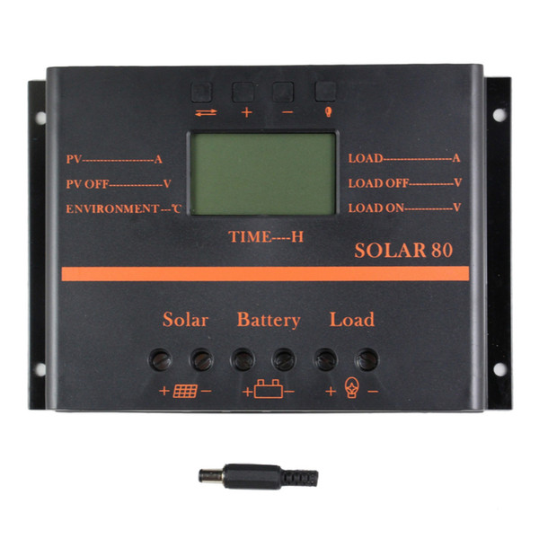 S80-12V24V80A solar charging controller LCD Solar energy controller with heat dissipation