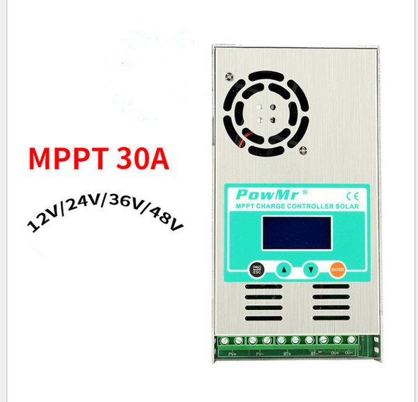 Wide voltage input MPPT 12V24V36V48V 30A solar controller LCD Backlight display