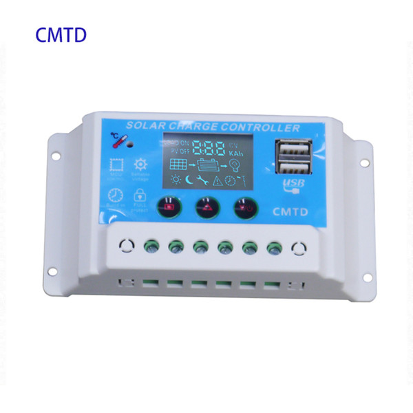 Backlight display 12V24V20A solar controller Lead Acid Battery LCD Solar Controller voltage and current display