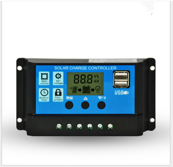 Simple 12V24V Solar Controller Solar Street Lamp Controller with USB Colloidal Battery Solar Charging Controller