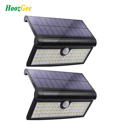 Solar outdoor light 58 LED motion sensor garden light bulb safety light wide area lighting 2PCS