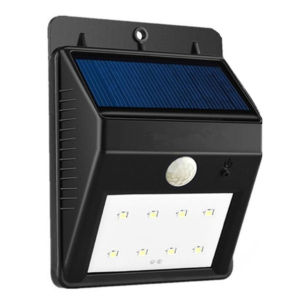 Solarstars Solar Motion Sensor Light 8 LED Waterproof Wall Light Security Lights with Motion Sensor 2 Modes Garden Patio built in battery