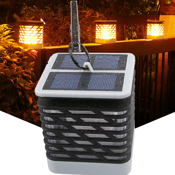 Solar lamp Outdoor Waterproof Flickering Flame Wall Lights landscape lawn lights auto working in night night lights