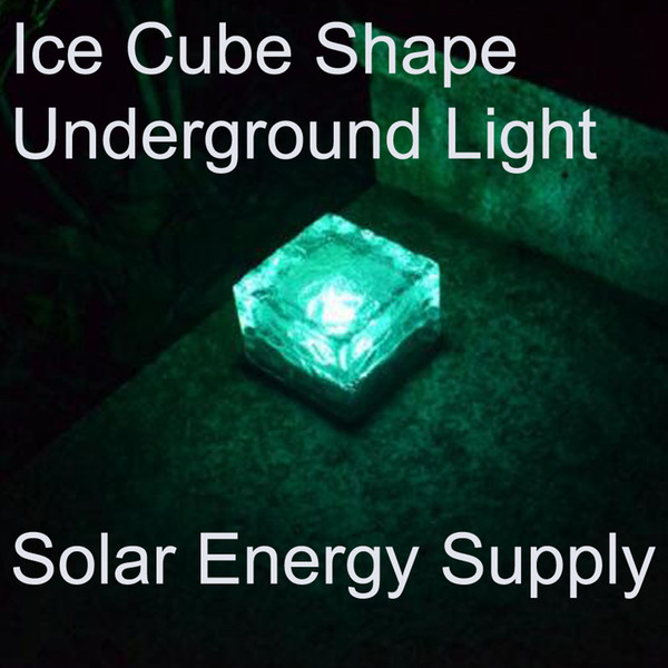 yard lamp LED Solar landscape lights Free shipping DHL Ice cube LED Solar energy underground solar lights underground lamp lighting sensor