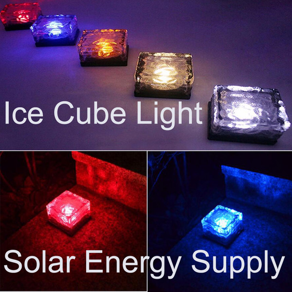 decoration lights Ice cube LED Solar energy underground solar lights DHL free shipping flash ice cube lamp lighting sensor wireless type