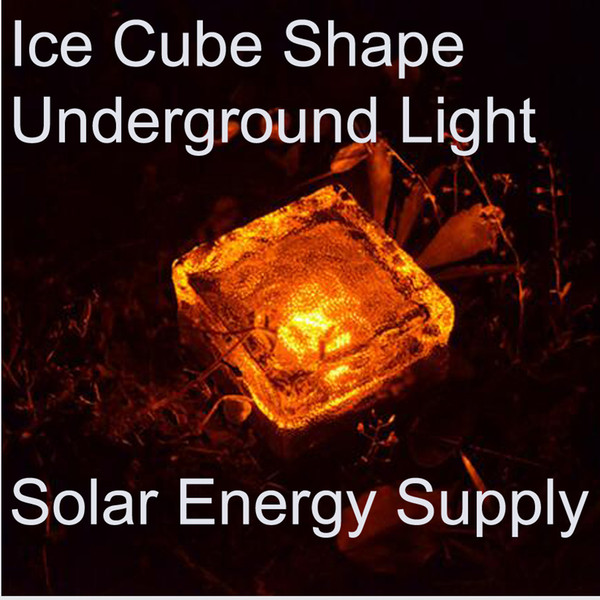 10pcs LED Solar landscape lights Free shipping DHL Ice cube LED Solar energy underground solar lights underground lamp lighting sensor