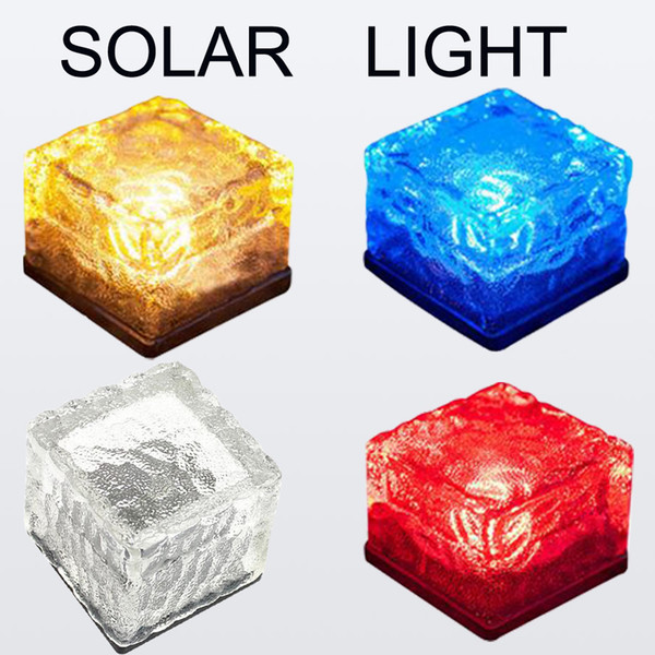 Solar lights Ice cube LED Solar energy underground solar lights DHL free shipping flash ice cube lamp lighting sensor