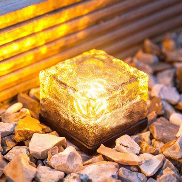 Solar landscape lights Ice cube LED Solar energy underground solar lights flash ice cube lamp lighting sensor