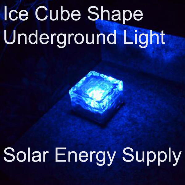 Garden lamp LED Solar landscape lights Free shipping DHL Ice cube LED Solar energy underground solar lights underground lamp lighting sensor