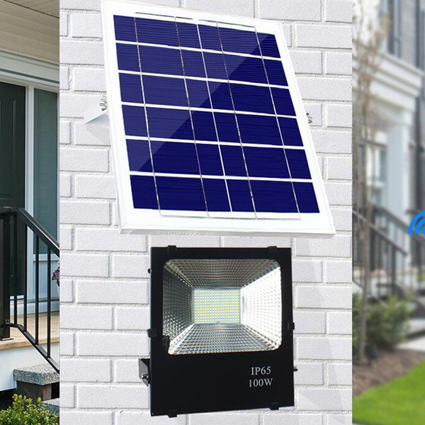 LED Solar Lights, Outdoor Security Floodlight, 100 Lumen each watt, IP65 Waterproof, Auto-induction, Solar Flood Light for Lawn, Garden