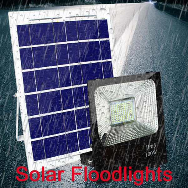 Solar Powered Panel Flood Lights 10W 20W 30W 50W with Remote Control Outdoor Flood Lights Solar Floodlight Garden Street Light