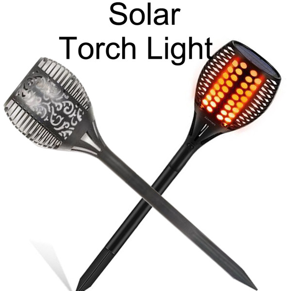 Solar Garden Lights, Solar Torch Light, Solar Powered LED Flame Effect Light, Outdoor Landscape Decoration Path Lighting, Dusk to Dawn Auto