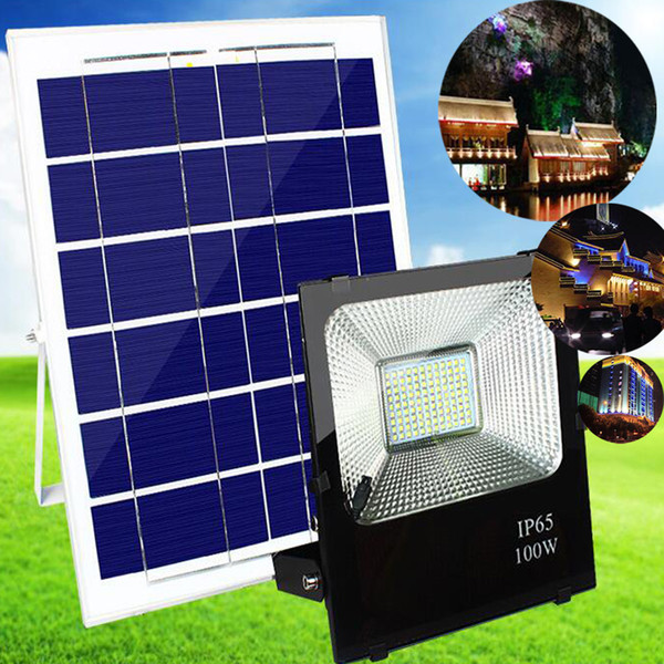 Solar Flood Light,JPLSK Dusk to Dawn 6W Solar Panel 54Leds IP65 Waterproof Solar Powered Flood Light Outdoor Security Light Fixture for Flag