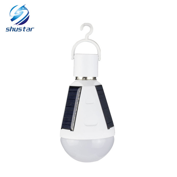 Portable Intelligent 7W 12W LED Solar Lamp AC85-265 Bombillas LED E27 Rechargeable Solar lamp IP65 Camping Emergency lighting