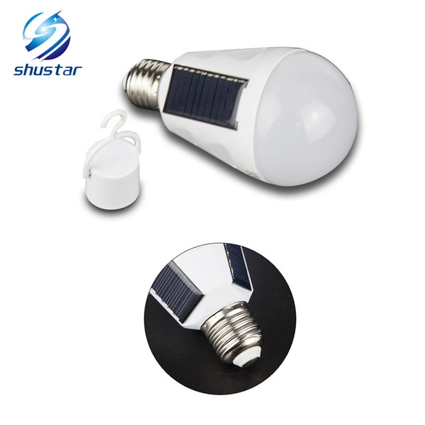 E27 7W 12W Solar Lamp 85-265V Energy Saving Light LED Intelligent Lamp Rechargeable Solar Emergency Bulb Daylight