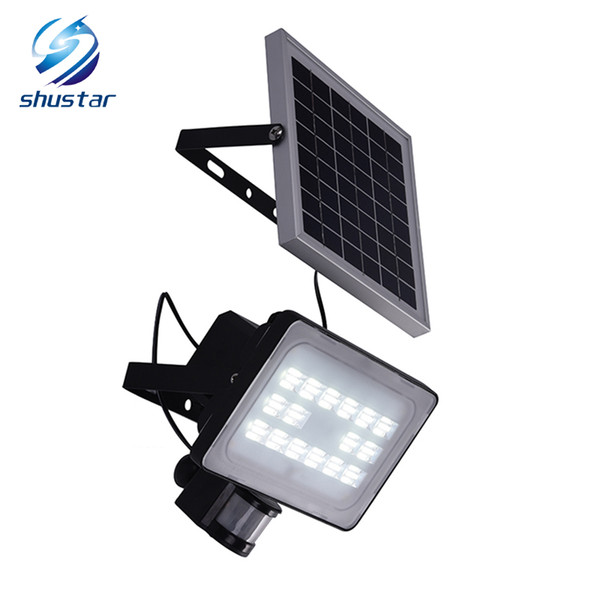 30W Solar Panel LED Floodlights IP65 Security Garden Light PIR Motion Sensor Solar Lamps For Garden Waterproof Outdoor Lighting