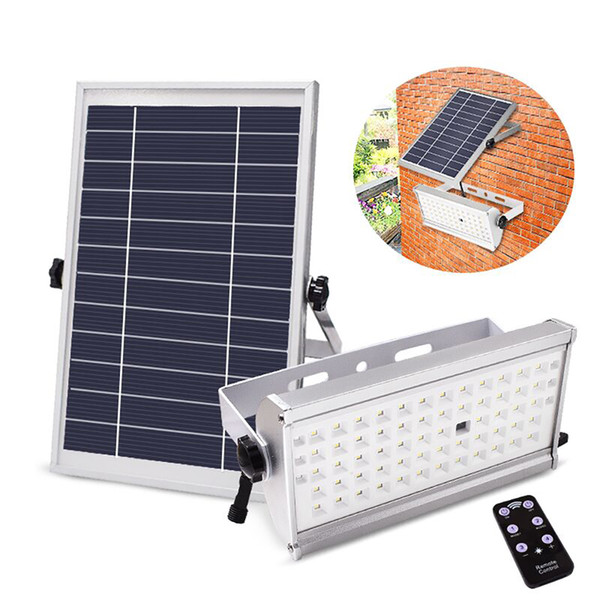 65 Leds Solar Light Super Bright 1500lm 12W Spotlight Wireless Outdoor Waterproof Garden Solar Powered Lamp With Rremote Control