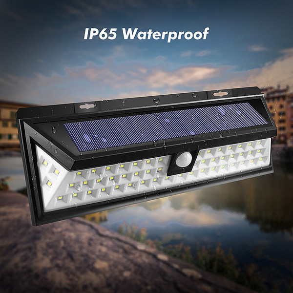 Waterproof 54 LED Solar Light 2835 SMD White Solar Power Outdoor Garden Light PIR Motion Sensor Pathway Wall Lamp 3.7V