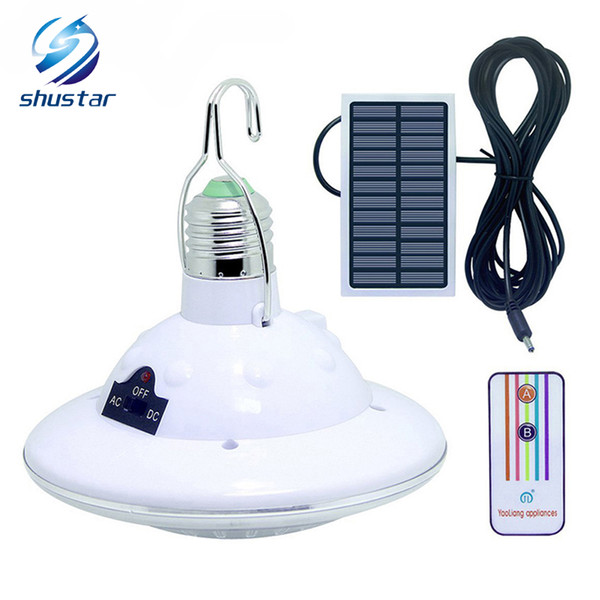 Outdoor 22 LED Solar Powered Yard Hiking Tent Light Camping Hanging Lamp With 3.7 v / 1 w Remote Control Pure White Solar panel