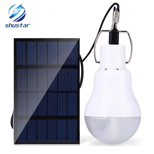 LED Solar lamp 15w 130lm No flicker Solar Energy saving bulb lamp for Camping Tent Fishing Courtyard Emergency lighting