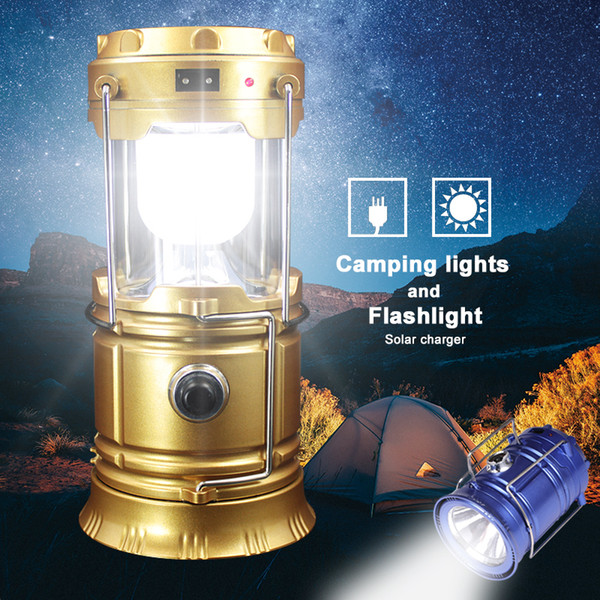 Solar lamps new Style Portable Outdoor LED Camping Lantern Solar lights Collapsible Light Outdoor Camping Hiking Super Bright led Light