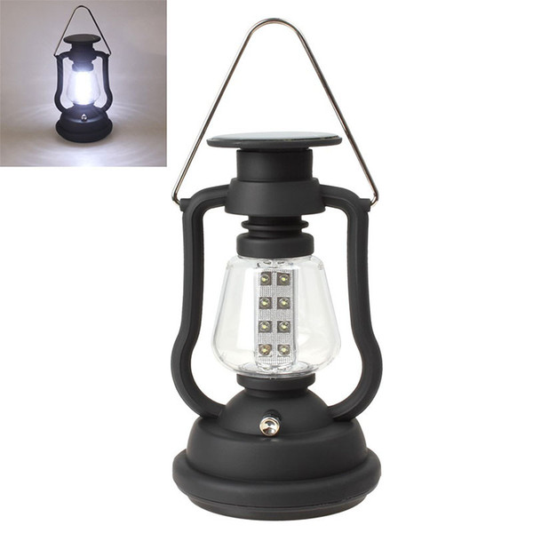 Super Bright Outdoor 16 LED Solar Panel Hand Crank Dynamo Lamp Camping Lantern