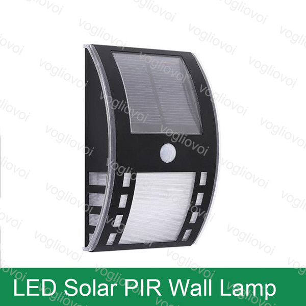 Solar Led Outdoor Lighting PIR Motion Sensor 3.7V 3LED Warm White Brightness ABS Waterproof LED Garden Corridor Solar Wall Lamps DHL