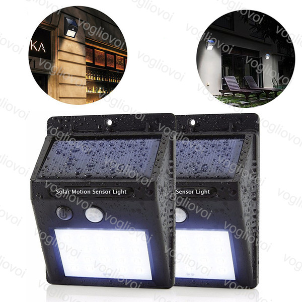 Solar Led Outdoor Lighting 20LEDs 30LEDs PIR Solar Panels Power High Brightness Human Body Induction Lamp Wall lighting courtyard lamp DHL