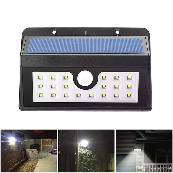 led solar light outdoor Waterproof 20LED 200LM Solar Power PIR Sensor Villa Fence Lamp Outdoor Garden Shed Lighting Super Bright