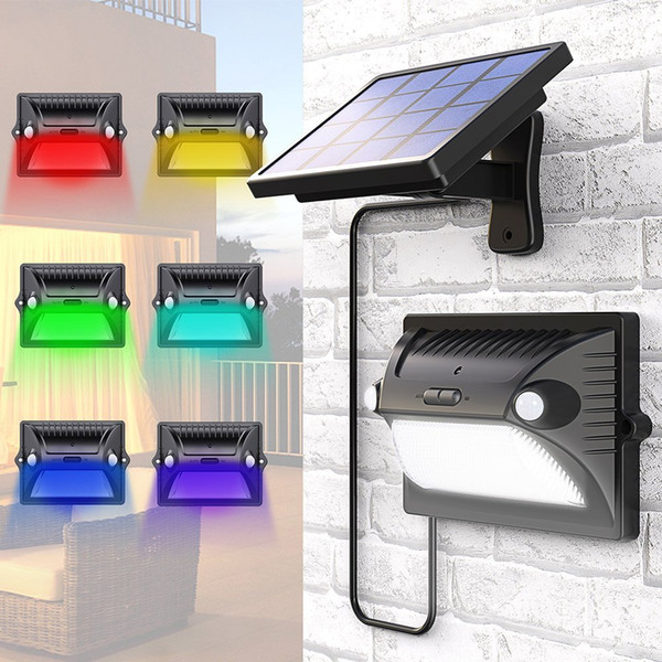 Solar Lights Outdoor,Dual Motion Detector 180° Sensing [5 Lighting Modes] [Adjustable Solar Panel] 12 LED 200LM Solar Powered Security Light