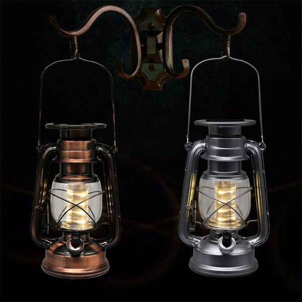 LED Porching Lighting Solar Lantern Vintage Solar Power Led Solar Light Outdoor Yard Garden Decoration Lantern Hanging Landscape Lawn Lamp