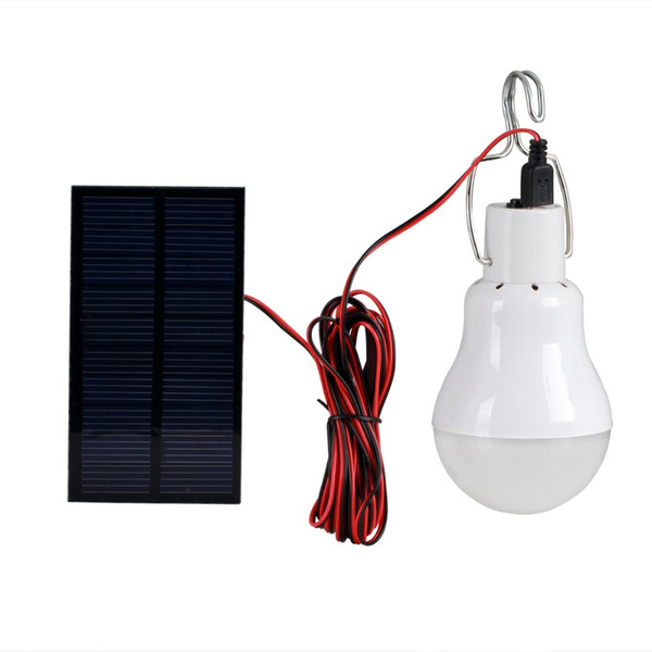 Outdoor/Indoor Solar Powered LED Lighting System Light Lamp 1 Bulb Solar Panel Low-power Camp Nightfair travel Used 5-6hours Security Lamps