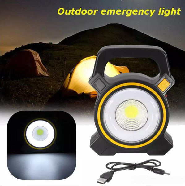 Solar lights Powered USB Portable 30W LED floodlight Lanterns COB Spot Rechargeable LED Flood Light Outdoor Work Spot Lamp 2400Lm