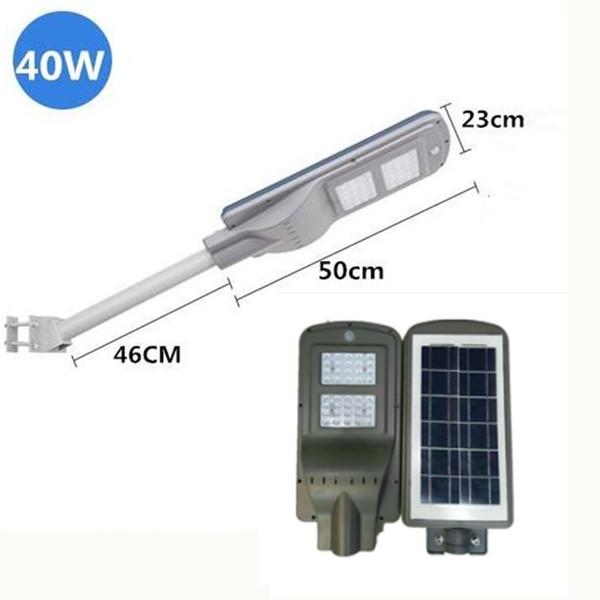 40W sensor Light IP65 Integrated 80cm² lighting Control Solar Power LED Street Light Lamp Outdoor Garden Lighting Free Ship