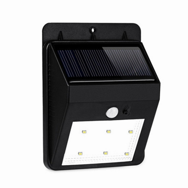 6LED Bright Solar Powered Wireless Outdoor PIR Motion Sensor Waterproof Garden Lamp with Dusk to Dawn Dark Sensing Auto On/Off Function6LED