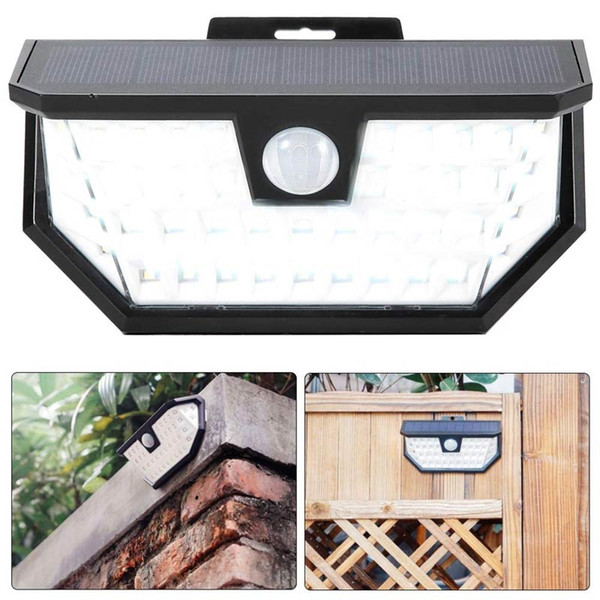 Solar Wall Light 48LED Wireless Courtyard Outdoor Waterproof Human Body Motion Sensor with Infrared Induction Wide Angle Light