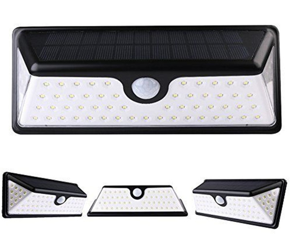 3 LED Side 73 LEDs Outdoor Waterproof Wide Angle Motion Sensor Solar Light LED Wall Lamp