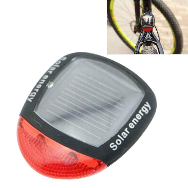 3 Modes Solar Power 2 LED Porable Light Bike Rear Flashing Tail Light Emergency Alarm Lamps Warning Light BLL_603