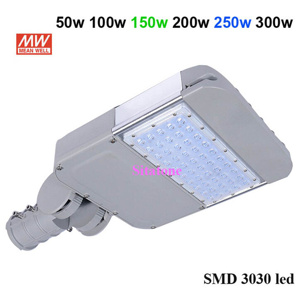 free shipping 2017 newest 50w 100w 150w adjustable module led street light with meanwell driver ac90-305V from sitatone