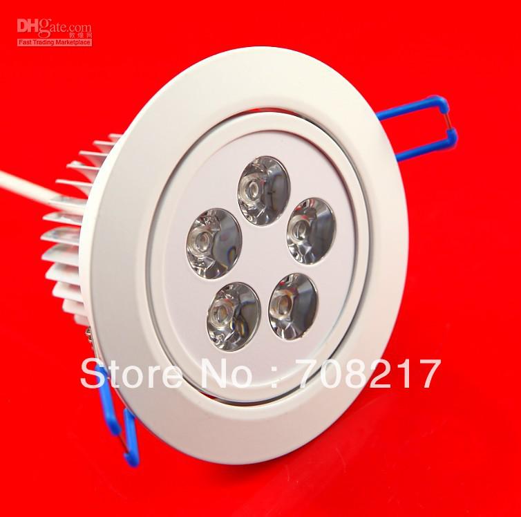 Wholesale! DHL Free Shipping High Quality High Power Dimmable 5x2W 10W Ceiling Recessed Lights ,led