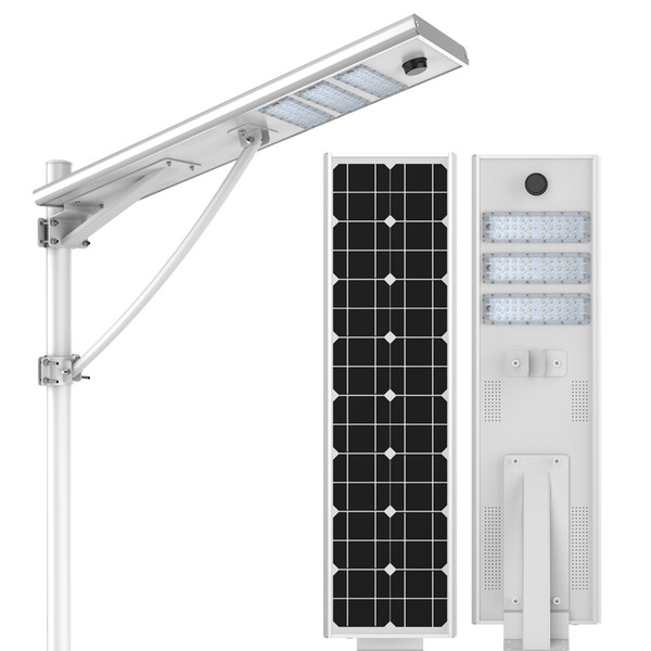 Solar LED Street Light 50W Rechargeable outdoor lighting PIR Motion Sensor Auto On/Off at Dusk and Dawn Waterproof IP65