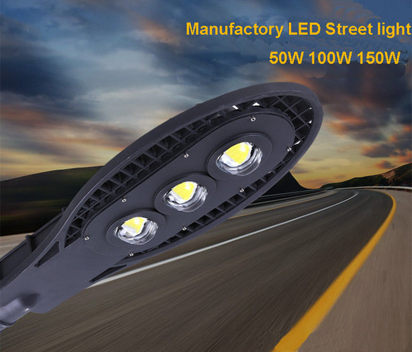 50W 100W 150W COB road street garden yard village lamps high outdoor lighting lumen COB bridgelux chip waterproof AC85-265V 3years warranty