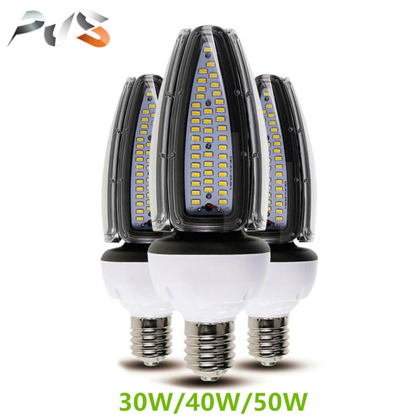 PJS High Bay Corn Light 30W 40W 50W E26 E27 E39 E40 screw base 120Lm/W IP65 CFL HID replacement AC100-277V for Street Light Outdoor Light