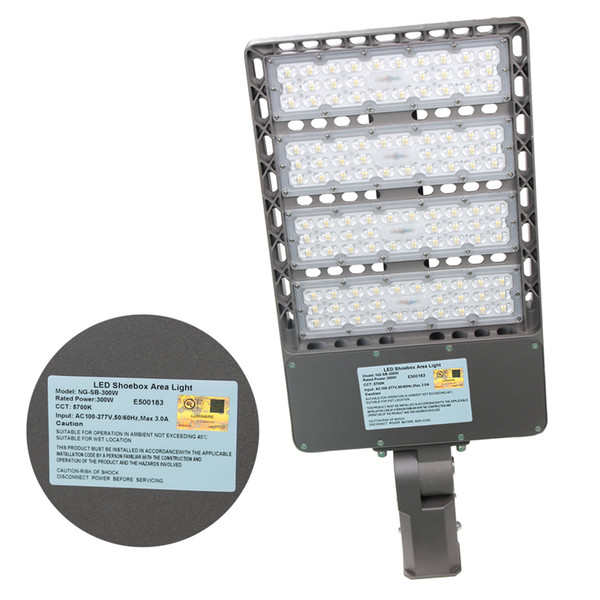 300W Slip fitter mount Led area pole Light AC 100-277V Parking Lot retrofit Lighting IP65 Daylight 5700K White