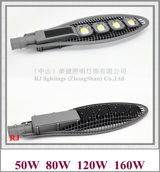 COB LED street light lamp LED road light IP65 50W / 80W / 120W / 160W AC85V-265V 50HZ/60HZ aluminum grid style I RJ-LS-E