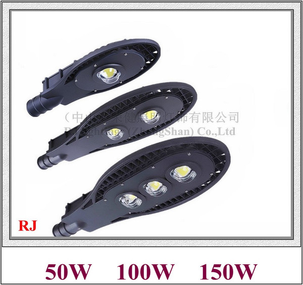 Epistar led chip COB LED street light lamp LED road light IP65 50W / 100W / 150W AC85V-265V aluminum grid style II RJ-LS-F